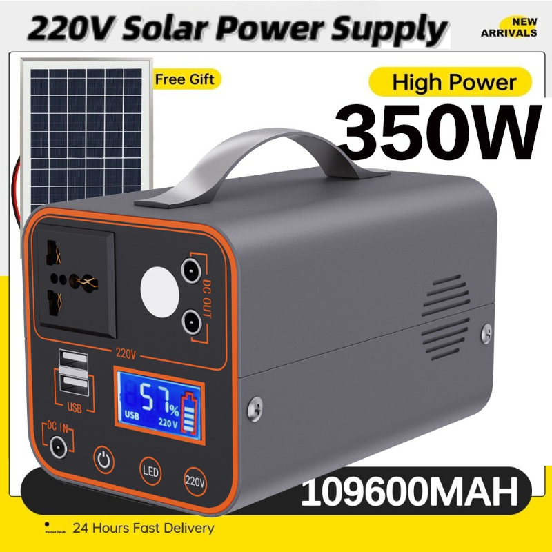 Outdoor Power Bank With Ac Outlet - 350W Portable Power Station 220V with