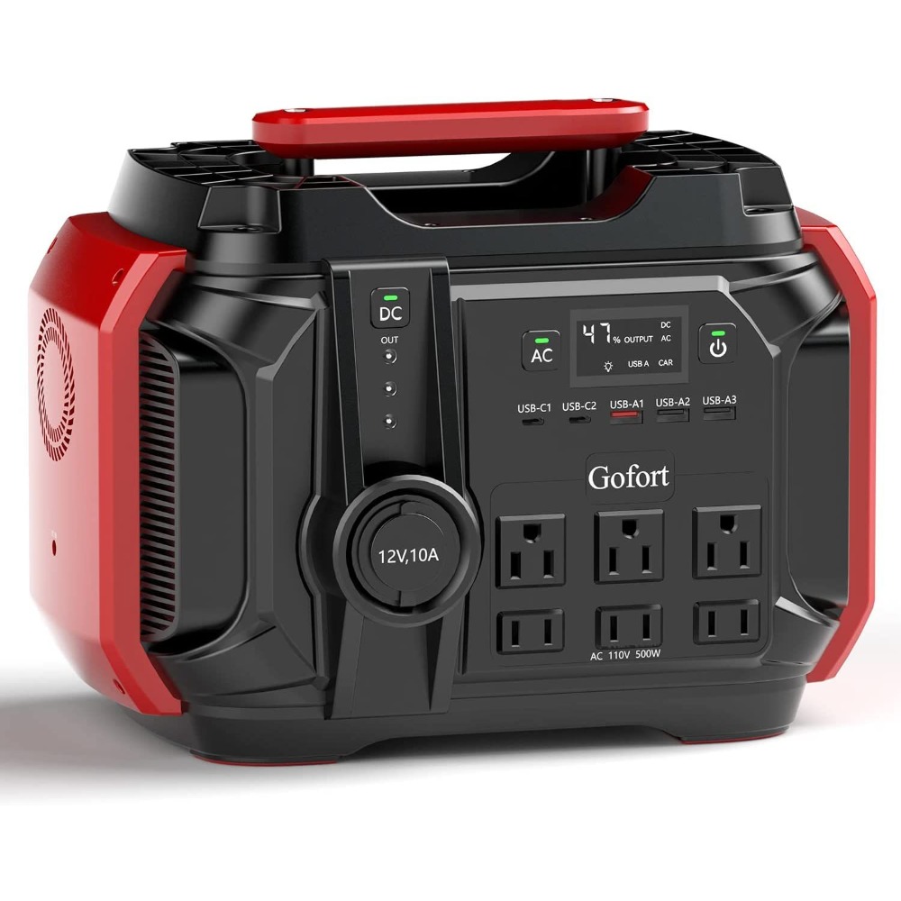 Ac Outdoor Power - Portable Power Station 540Wh/500W(Peak 1000W) 6