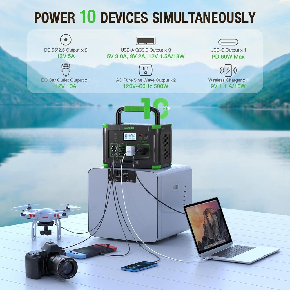 500W Portable Power Station 51 - огляд і ціна Ac Outdoor Power