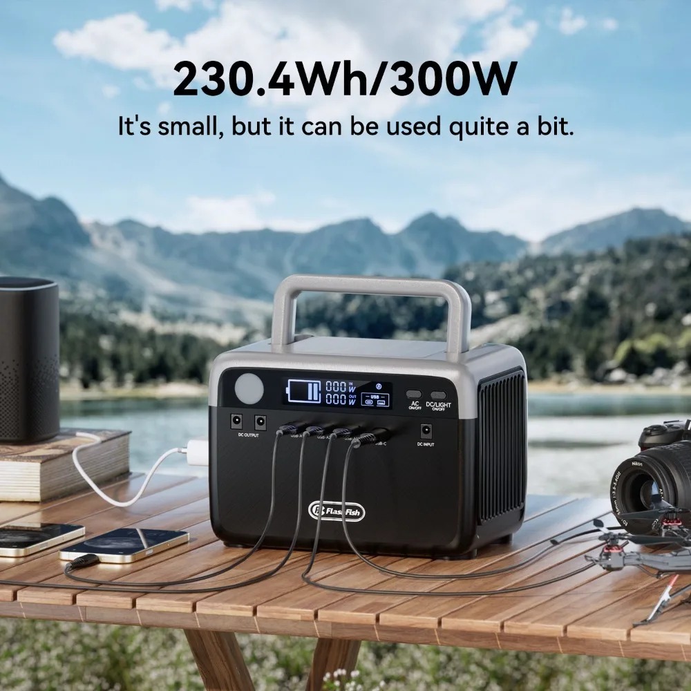 230.4Wh LiFePO4 300W (Peak 600 - огляд і ціна Outdoor Power Bank With Ac Outlet